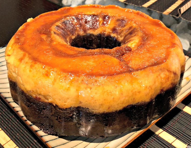 chocoflan, pastel imposible, chocolate, torta, flan, receta