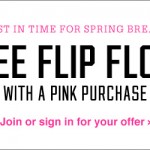 Gratis Flip Flops con cualquier compra pink en Victoria’s Secret (cupón)