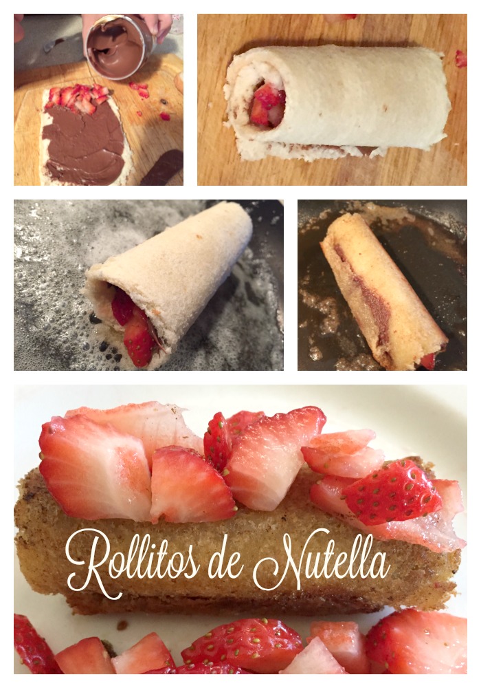 Receta Rollitos Nutella Fresas