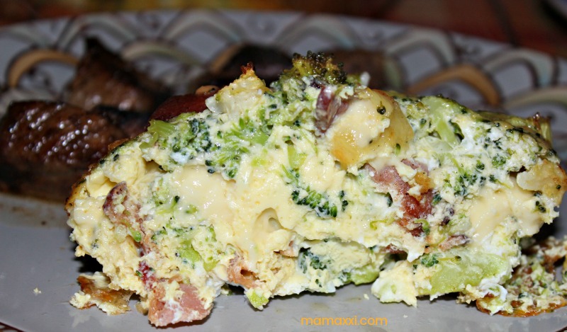 quiche, soufflé, queso, brocoli, coliflor, tocino, receta