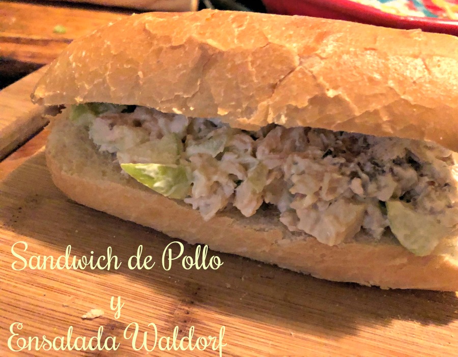 receta, ensalada, waldorf, pollo, sandwich, facil cocina