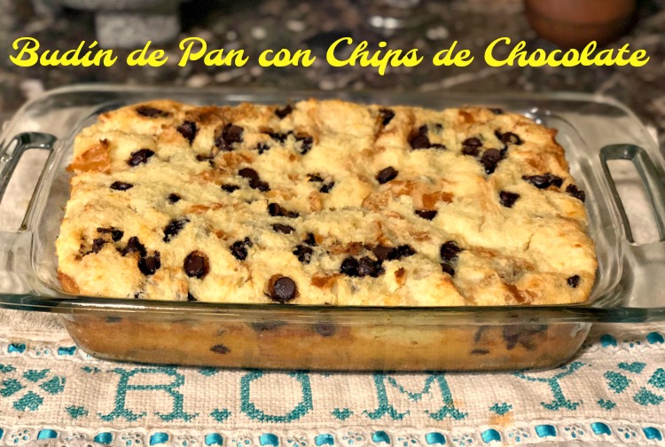 budin, pan, chips, chocolate, receta