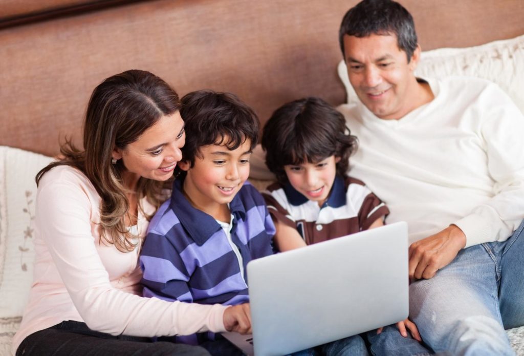 family, education, technology, laptop, parents, kids