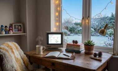 Modern and organized home office for a mompreneur starting her own business