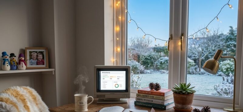 Modern and organized home office for a mompreneur starting her own business