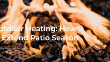 "Stylish outdoor heating options integrated with modern patio furniture design for year-round backyard comfort."