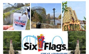 Family enjoying a day at Six Flags Great Adventure during the 2026 spring season