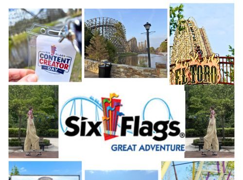 Family enjoying a day at Six Flags Great Adventure during the 2026 spring season