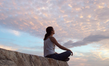 meditacion, mujer, relajacion