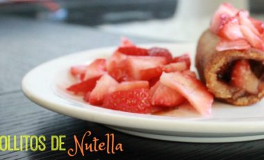 nutella rollitos fresas receta