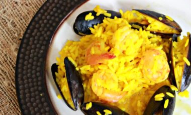 receta, paella, fácil