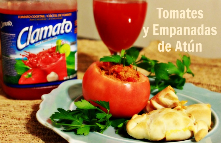 receta, atún, relleno, tomate