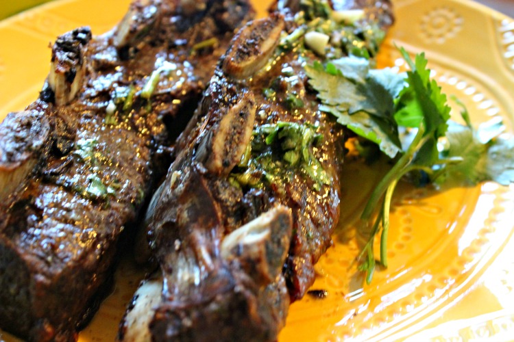 asado, chimichurri, costilla, carne