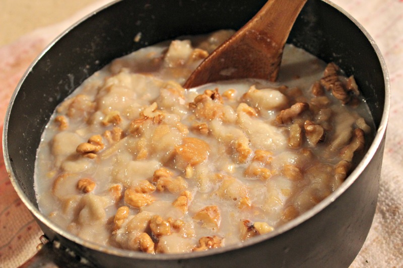 budin de pan, receta, nueces, leche