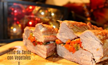 lomo de cerdo, vegetales, salsa holandesa