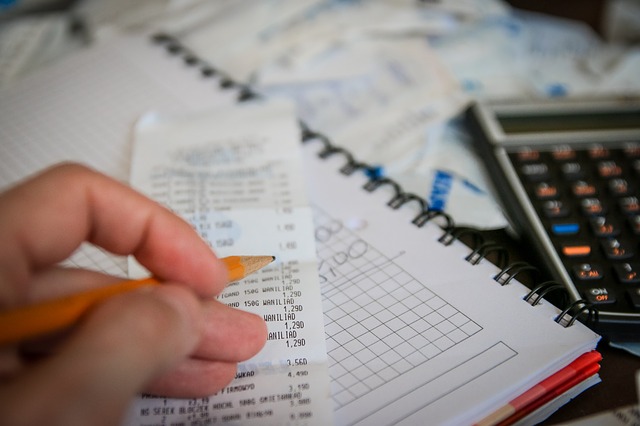 calculating, bills, collection, debt, house finances