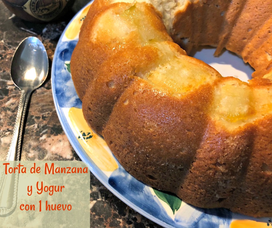 receta, torta, manzana, yogur, 1 huevo