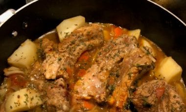 guiso, costillas de cerdo, receta