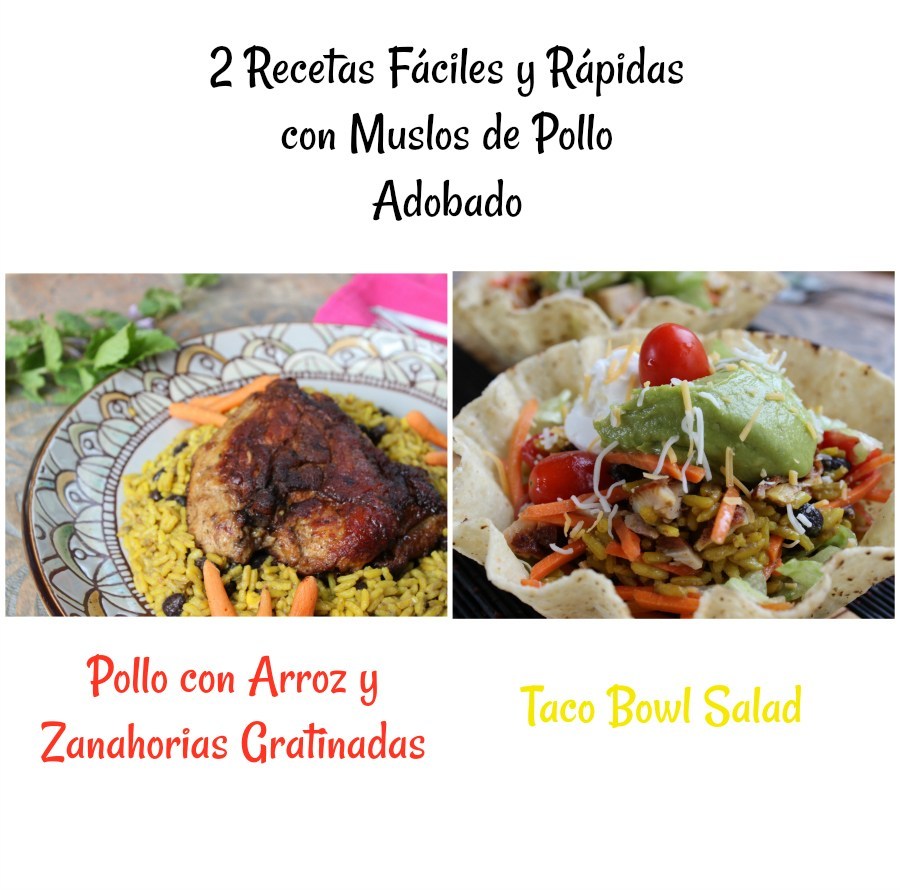 pollo adobado, rumba meats, receta, ensalada, taco, receta fácil, receta rápida, recetas con pollo