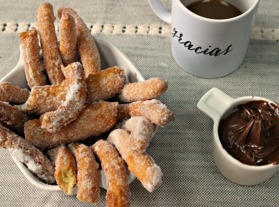 churros, receta, churros receta, cómo hacer churros, nutella