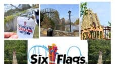 Familia disfrutando de una jornada de primavera en Six Flags Great Adventure